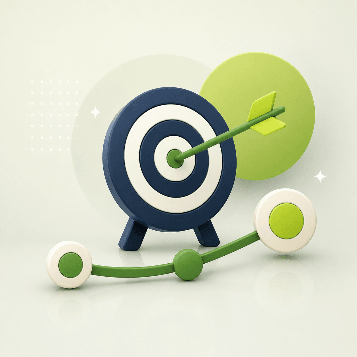 An arrow hitting a financial goal target