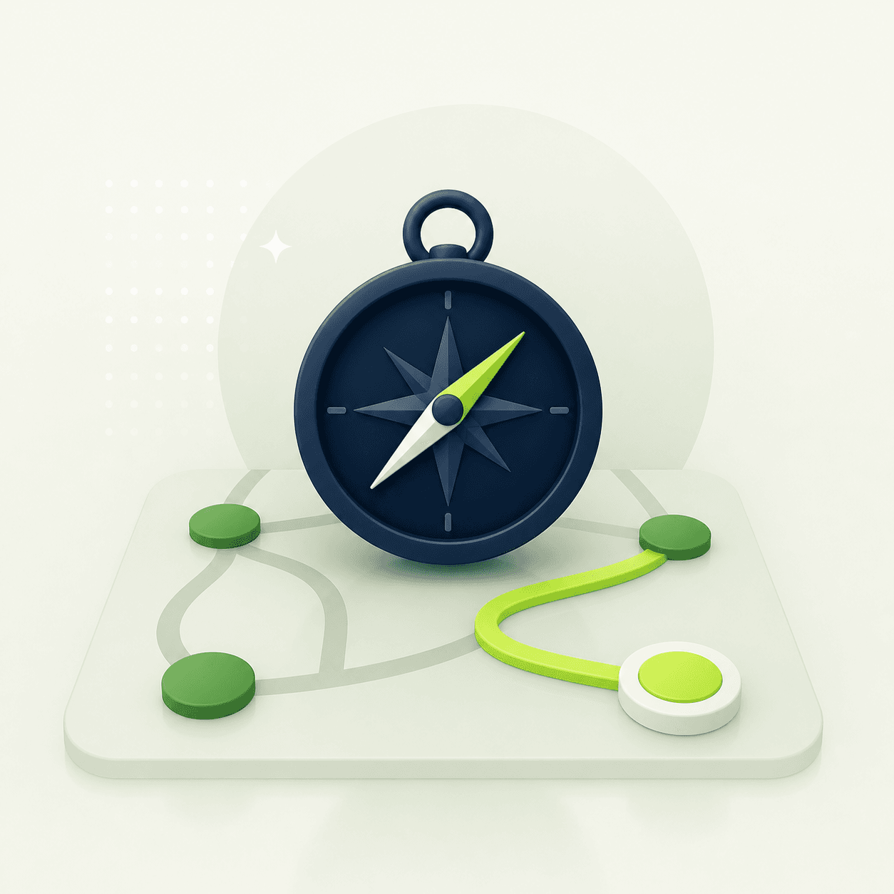 A compass guiding a route between financial choices